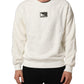 White LogoPlaque CrewNeck Sweatshirt Sweater