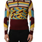 Multicolor Knitted Cashmere Pullover Sweater
