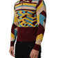Multicolor Knitted Cashmere Pullover Sweater