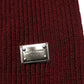 Burgundy Wool Half Zip Men Pullover Sweater