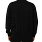 Black Cotton Logo Print Sweatshirt Sweater