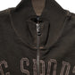 Brown Logo Print Full Zip Sweatshirt Sweater