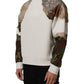 Multicolor Camo Patchwork Sweatshirt Sweater