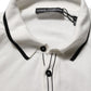 Black Leaf Print Silk Men Crew Neck T-shirt