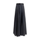 Gray Polyester Long Skirt