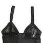 Black Logo Monogram Soft Cup Brassiere Underwear