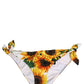 Yellow Nylon Sunflower Bikini Bottom Swimwear