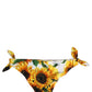 Yellow Nylon Sunflower Bikini Bottom Swimwear