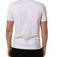 White Cotton Short Sleeve Round Neck T-shirt