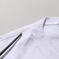 White Blue Stripe Cotton Short Sleeve T-shirt