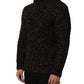 Brown Wool Knit Turtleneck Pullover Sweater