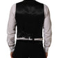Black Wool Blend Waistcoat Formal Dress Vest
