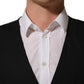 Black Wool Stretch Waistcoat Formal Vest