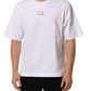 White Cotton Logo Plaque Crew Neck T-shirt