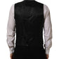 Black Wool Stretch Waistcoat Formal Dress Vest