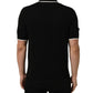 Black Cotton Collared Short Sleeves Men Polo T-shirt