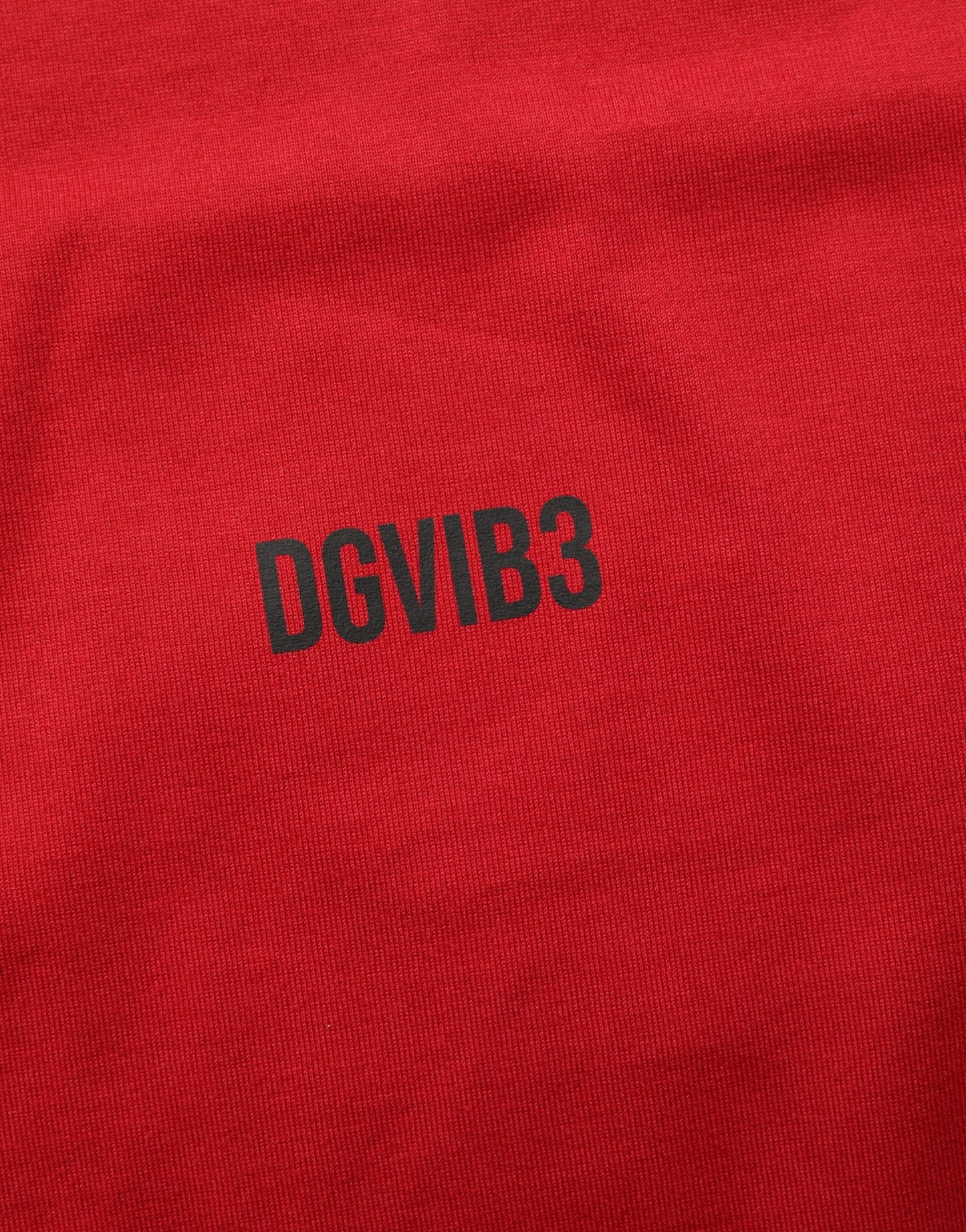 Red Cotton Graphic Print Crew Neck T-shirt
