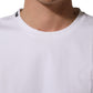 White Cotton Short Sleeves Crew Neck T-shirt