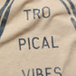 Beige Cotton Graphic Print Crew Neck T-shirt