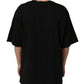 Black Cotton Short Sleeves CrewNeck T-shirt