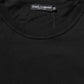 Black Cotton Short Sleeves CrewNeck T-shirt