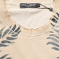 Beige Cotton Graphic Print Crew Neck T-shirt