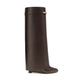 Brown Calf Leather Bos Taurus High Heel Boots