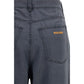 Black Cotton Straight-Leg Jeans