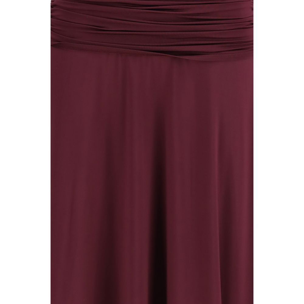 Bordeaux Viscose Casual Dress