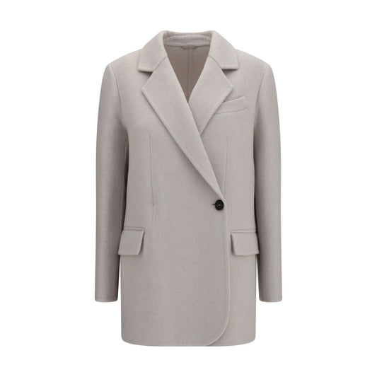 White Wool Oves Aries Full-Length Jacket