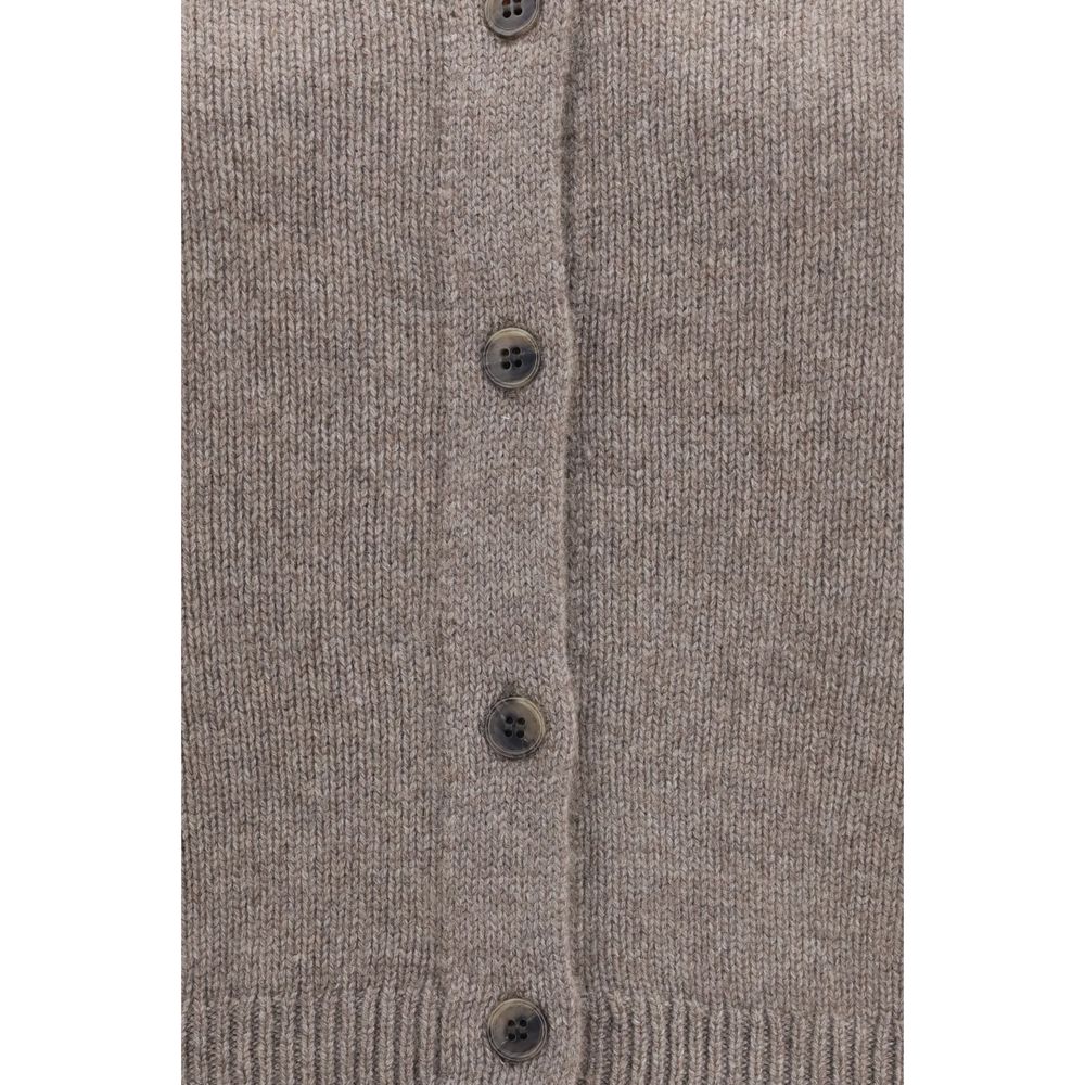 Beige Cashmere Cardigan