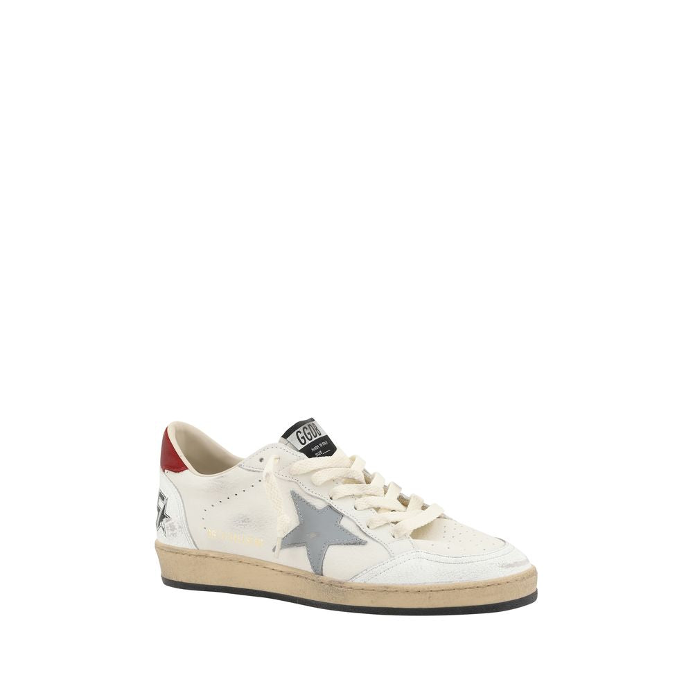 Beige Calf Leather Bos Taurus Low Top Sneakers