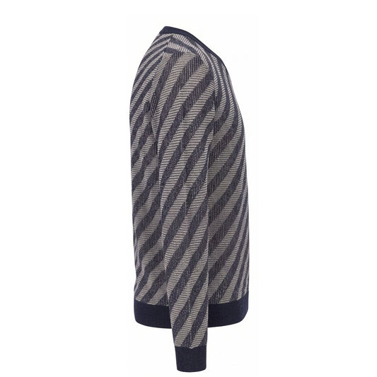 Blue Linen Men Sweater