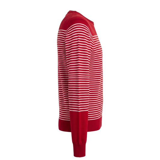 Red Cotton Men Sweater