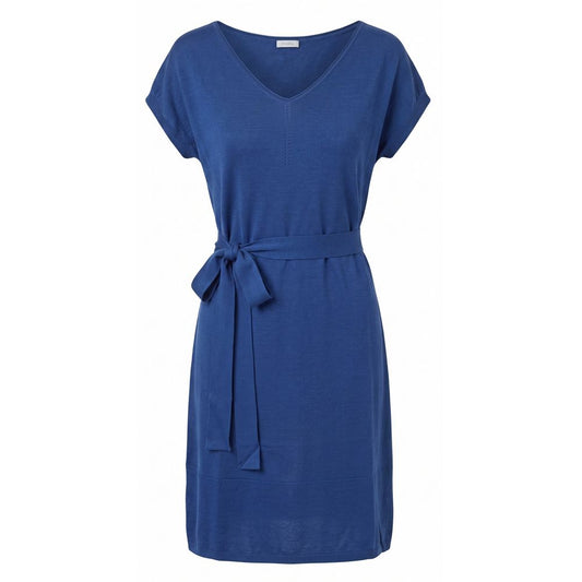 Blue Silk Women Dress