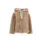 Beige Polyester Full-Length Jacket
