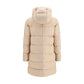 Beige Polyester Full-Length Jacket