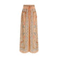 Multicolor Silk Casual Pants