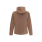 Brown Polyester Full-Length Jacket
