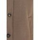 Brown Polyester Full-Length Jacket