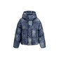 Blue Polyester Full-Length Jacket
