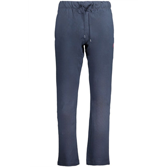 Blue Cotton Men's Trousers