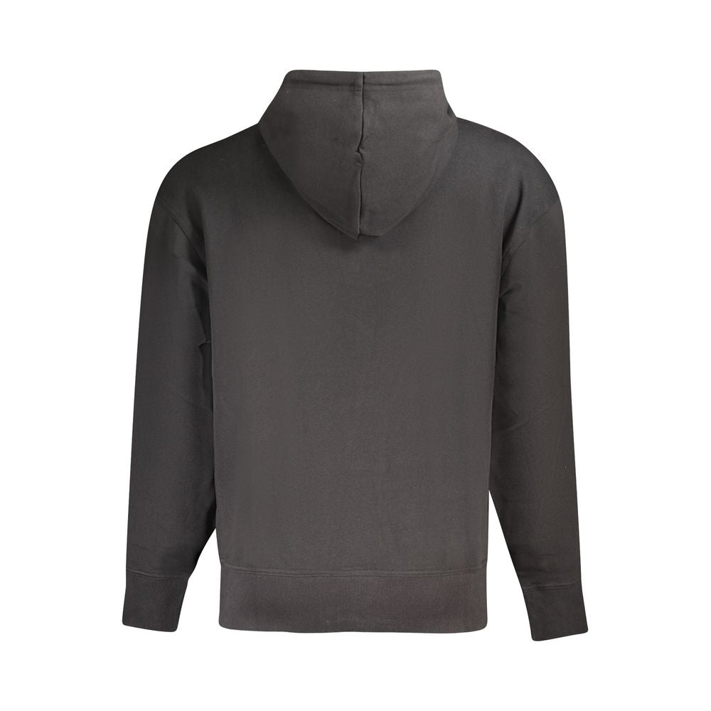 Black Cotton Men's Hoodie