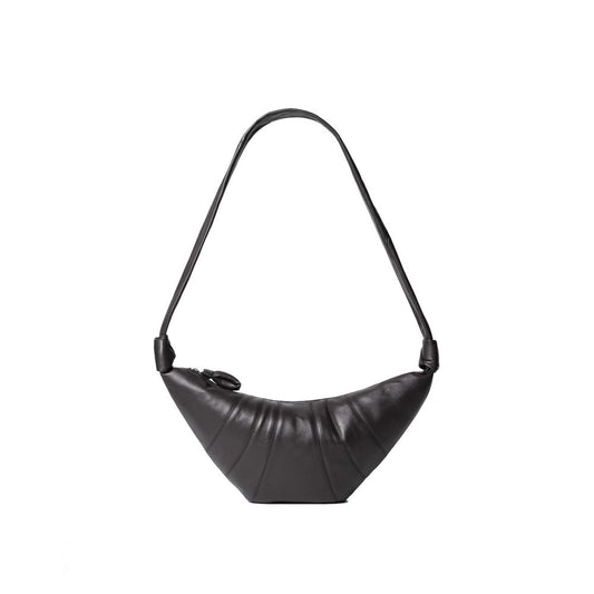 Brown Lamb Leather Shoulder Bag