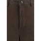 Brown Calf Leather Bos Taurus Casual Pants