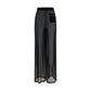 Black Silk Casual Pants
