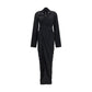 Black Viscose Casual Dress