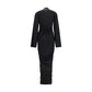 Black Viscose Casual Dress