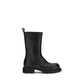 Black Calf Leather Bos Taurus Flat Boots