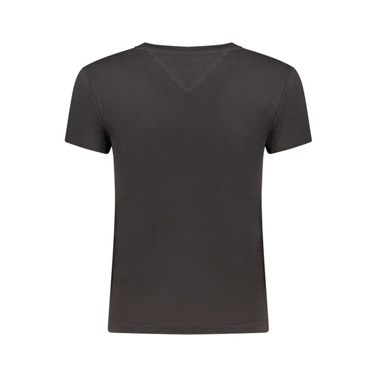 Black Cotton Womens T-Shirt